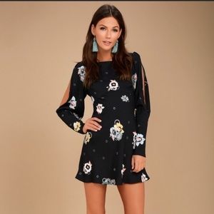 Free people sunshadow mini dress size 0